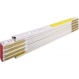 Складной метр Stabila тип 400, деревянный бело-желтый цвет, тип 1407