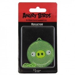 Пешеходный светоотражатель "Angry Birds", цвет: зеленый