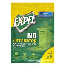 Expel биоактиватор для дачных туалетов и септиков, саше в миниприлавке (16/64)