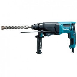Перфоратор SDS-plus Makita HR2600, 220В, 800Вт, бетон 26мм, сталь 13мм, дерево 32мм, 0-1200 об/мин,
