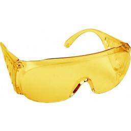 Очки DEXX защитные, поликарбонатная монолинза с боковой вентиляцией, желтые