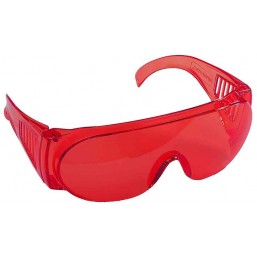 Очки STAYER "STANDARD" защитные, поликарбонатная монолинза с боковой вентиляцией, красные