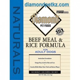 Diamond Naturals Beef & Rice Для взрослых собак. Говядина с рисом 18,14 кг