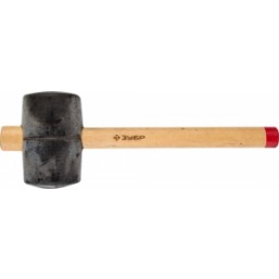 Киянка ЗУБР "МАСТЕР" резиновая с деревянной ручкой, 0,9кг, 90мм