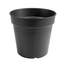 Горшок green basics growpot 11см black с поддоном saucer 10cm black