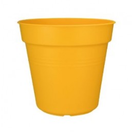 Горшок green basics growpot 30см yellow с поддоном saucer 25cm transparent