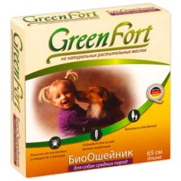 Green Fort БиоОшейник от блох  для средних собак 65см