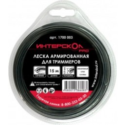 Леска для триммеров d=2 мм, 15 м (сечение - круг) 1701.005 Интерскол