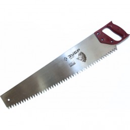 Ножовка ЗУБР "МАСТЕР" по дереву, прямой крупный зуб, пластиковая ручка, шаг зуба 5мм, 400мм