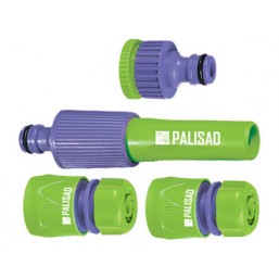 Набор для подключения шланга 1/2" (распылитель, 3 адаптера к распылителю)  PALISAD 65176
