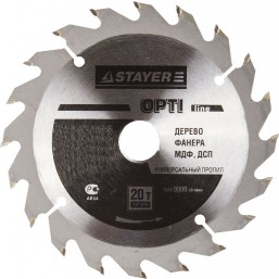 Диск пильный STAYER MASTER "OPTI-Line" по дереву, 140х20мм, 20Т