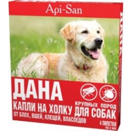 Капли "Дана" против блох для собак крупных пород