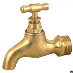 Кран ЗУБР сливной водоразборный, латунный, 3/4"