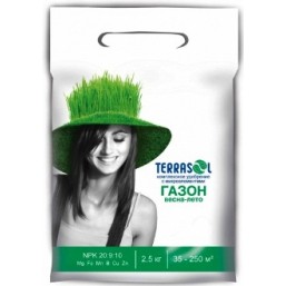 Комплексное удобрение terrasol газонное весна-лето 2,5 кг