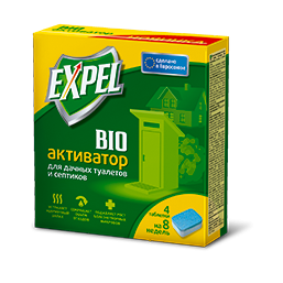 Expel биоактиватор для выгребных ям в дачных туалетах и септиков, 4 саше в уп. (10)