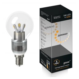 Лампа Gauss LED GlobCry cl 5W E1441DIM(105201205D)