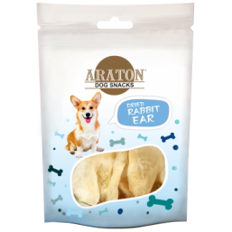 ARATON  Snack for dogs dried rabbit ears 20g