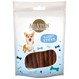 ARATON  Snack for dogs rabbit sticks 75g