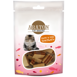 ARATON  Snack for cats duck sandwiches 50g