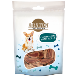 ARATON  Snack for dogs chicken and fish rolls 75g