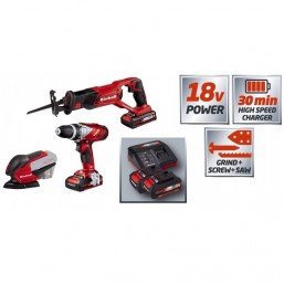 Набор EINHELL 3 в 1 TE-TK 18 Li (CD+AP+OS)