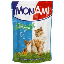МонАми (консервы для кошек Курица) паучи 100г
