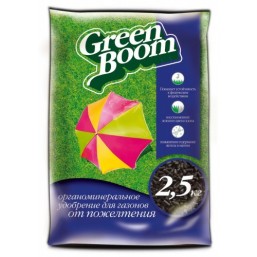 Удобрение органоминеральное сухое, гранулированное, с микроэлементами Green Boom®  От пожелтения газона