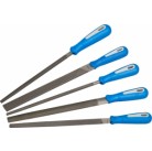 Набор ЗУБР: Напильники "ЭКСПЕРТ" с двухкомп ручкой, плоский, полукруглый, трехгранный, квадратный, 25-H5