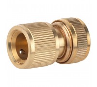 Соединитель GRINDA с автостопом, латунный, 1/2"