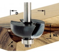 Фреза для выбор. желобка HW с хв. 8 мм HW S8 D25,5/R6,35 KL